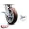 Service Caster 8 Inch Kingpinless Poly on Polyolefin Wheel Swivel Caster with Brake/Swivel Lock SCC-KP30S820-PPUR-SLB-BSL - alternate 1